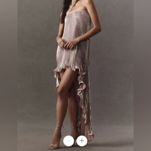 L’IDÉE pleated strapless dress